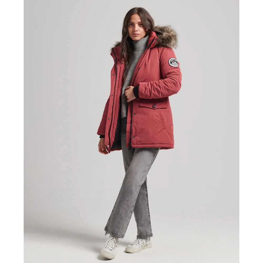Женская парка с капюшоном Ashley Everest Superdry, Rot — фото 2