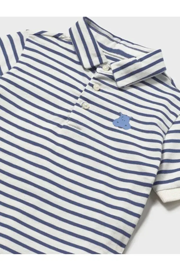 Детская футболка для мальчиков с полоской Mayoral, Navy Blue — фото 3