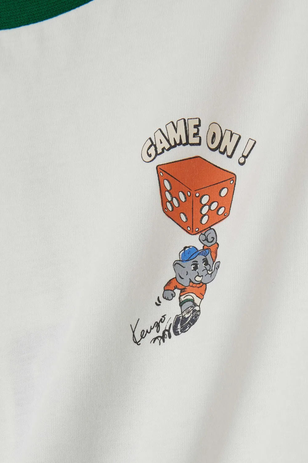 Футболка с принтом слонов и кубиков KENZO KIDS — фото 4
