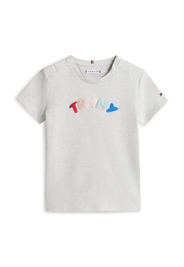 Футболка с адаптивным текстурированным логотипом Tommy Hilfiger, Light Grey Heather