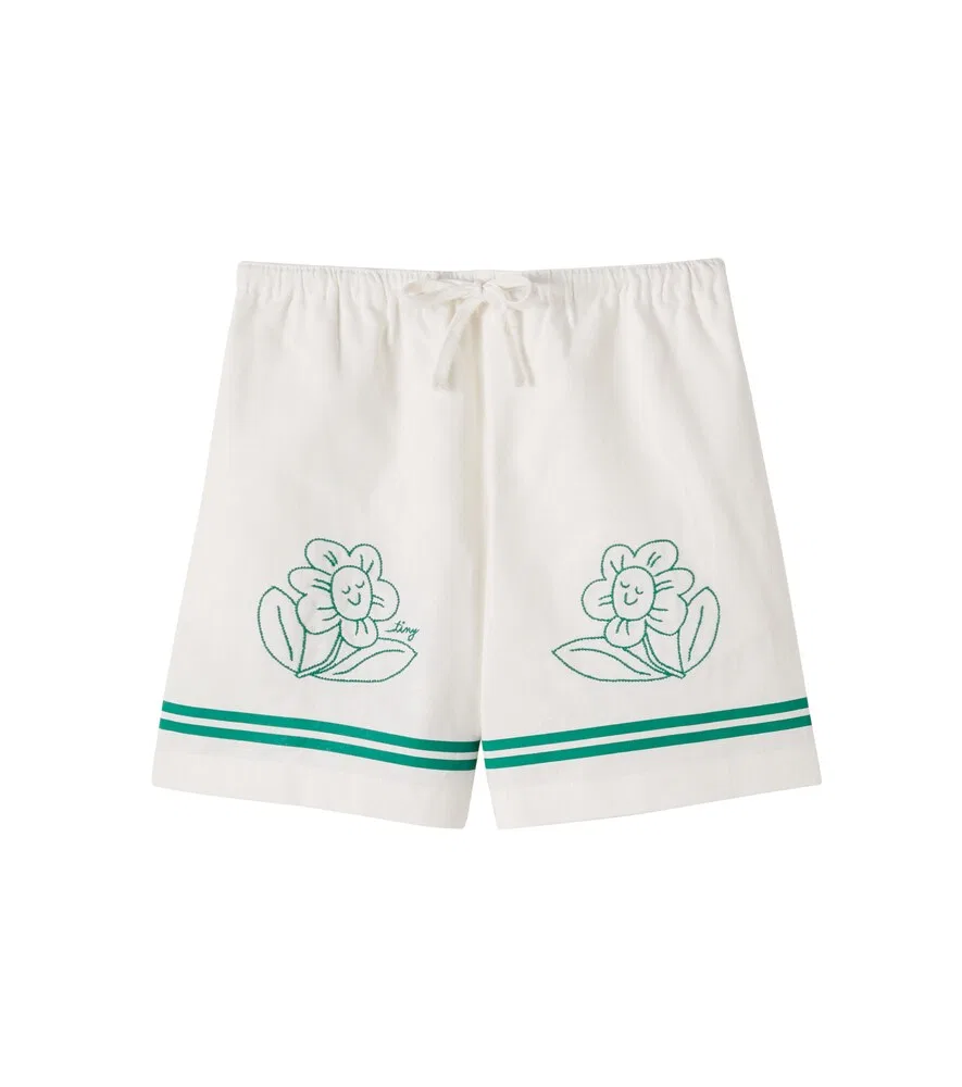 Льняные шорты Daisies Tinycottons, белый
