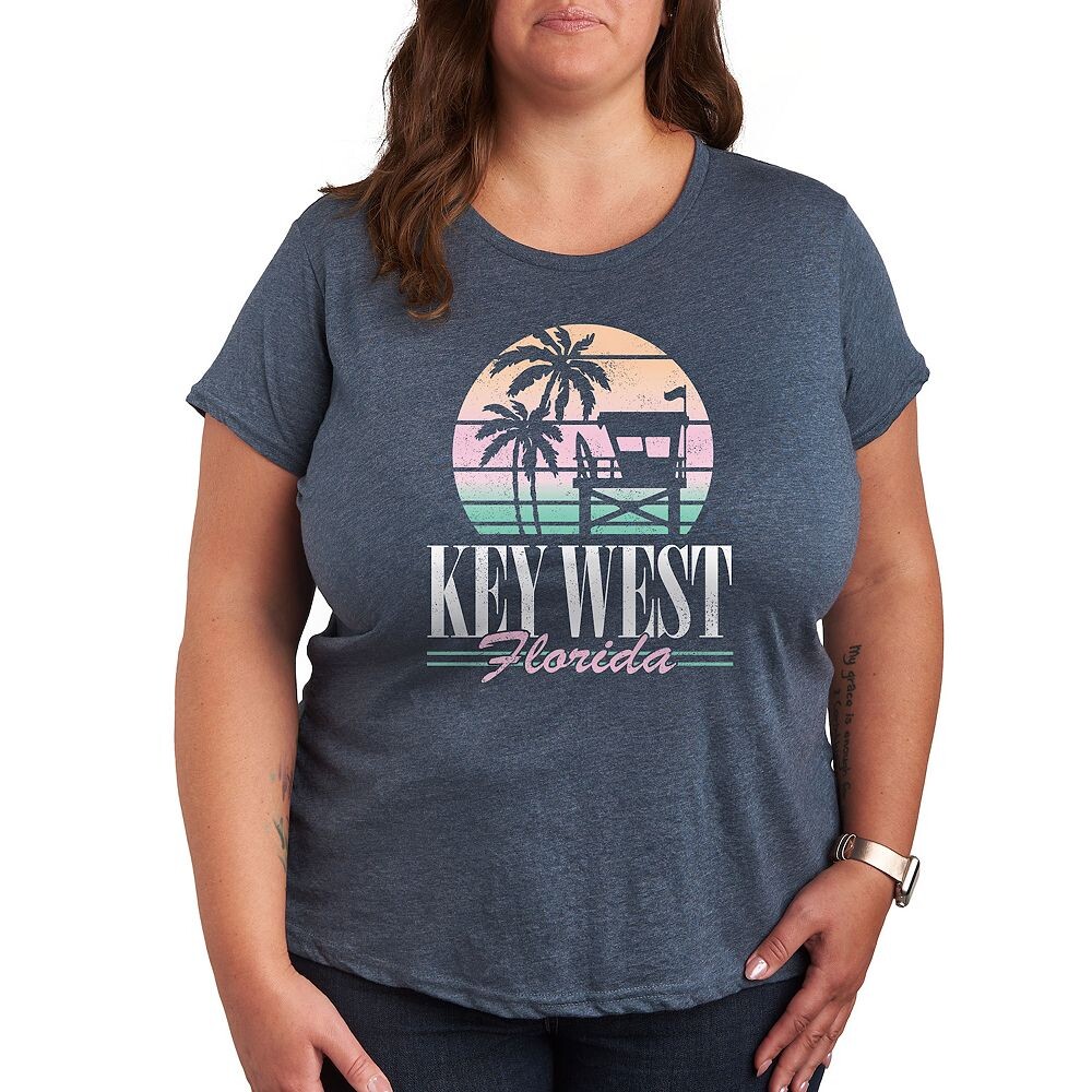 

Футболка Plus Key West с графическим рисунком, цвет Heather Blue