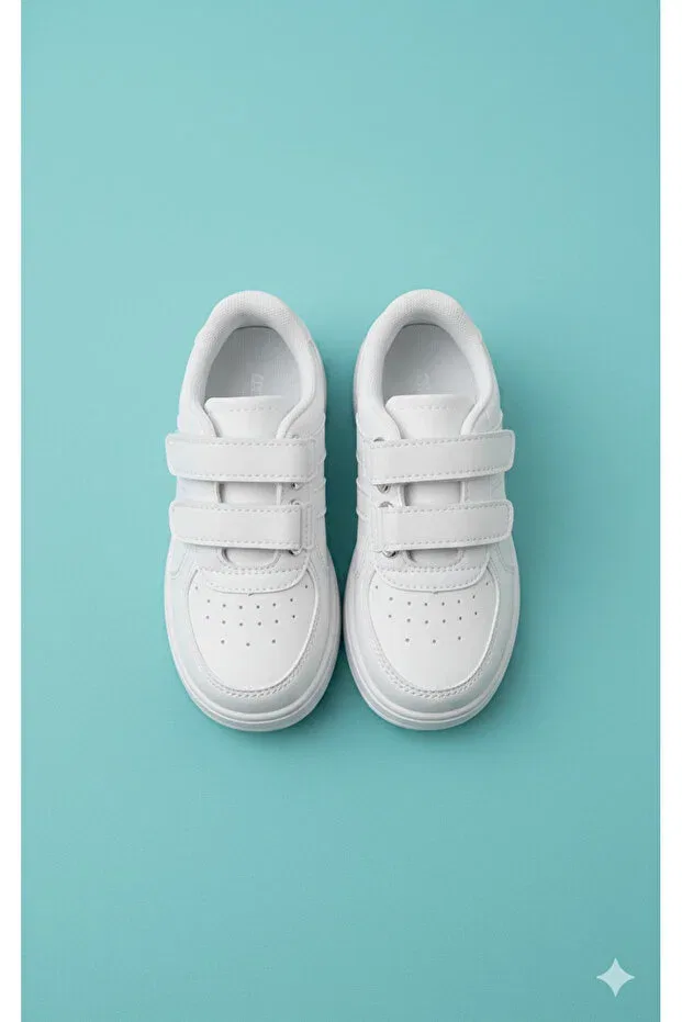 Детские спортивные кроссовки для девочек светящиеся Zera Trend, White — фото 3