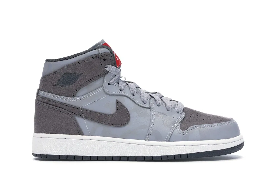 Детские кроссовки Lifestyle Jordan 1 Retro High Jordan, Wolf Grey/Dark Grey-White-University Red