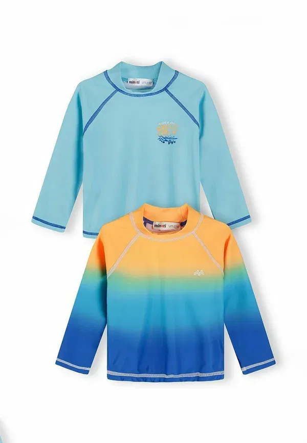 Комплект из 2 лонгсливов Swimwear Minoti, Turquoise/Orange