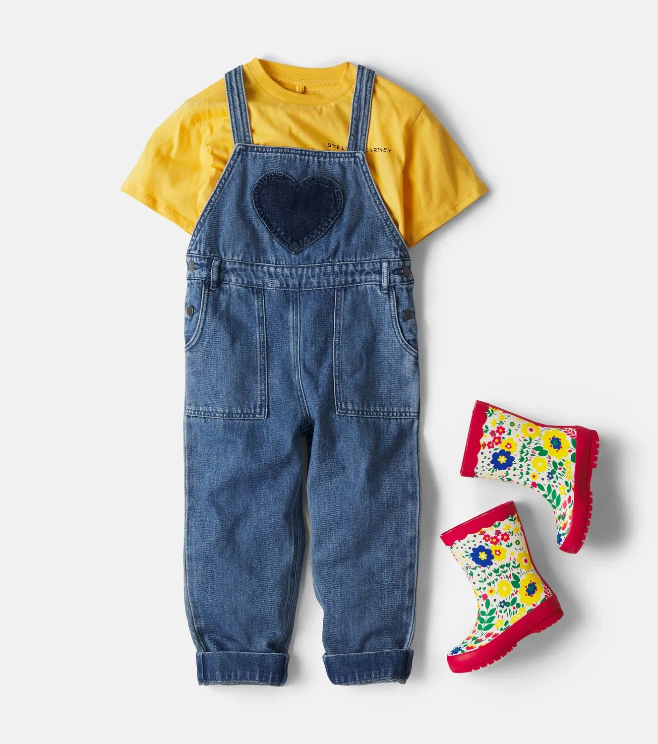 Комбинезон джинсовый Stella Mccartney Kids, синий — фото 2