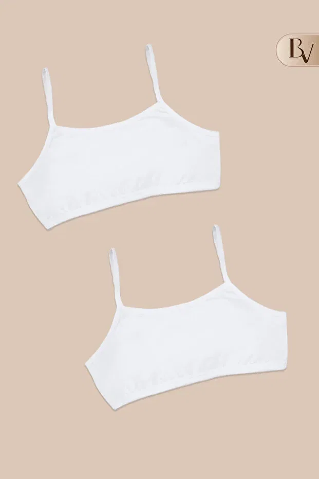 Детский бюстгальтер для девочек с бретельками Bella Veza, White