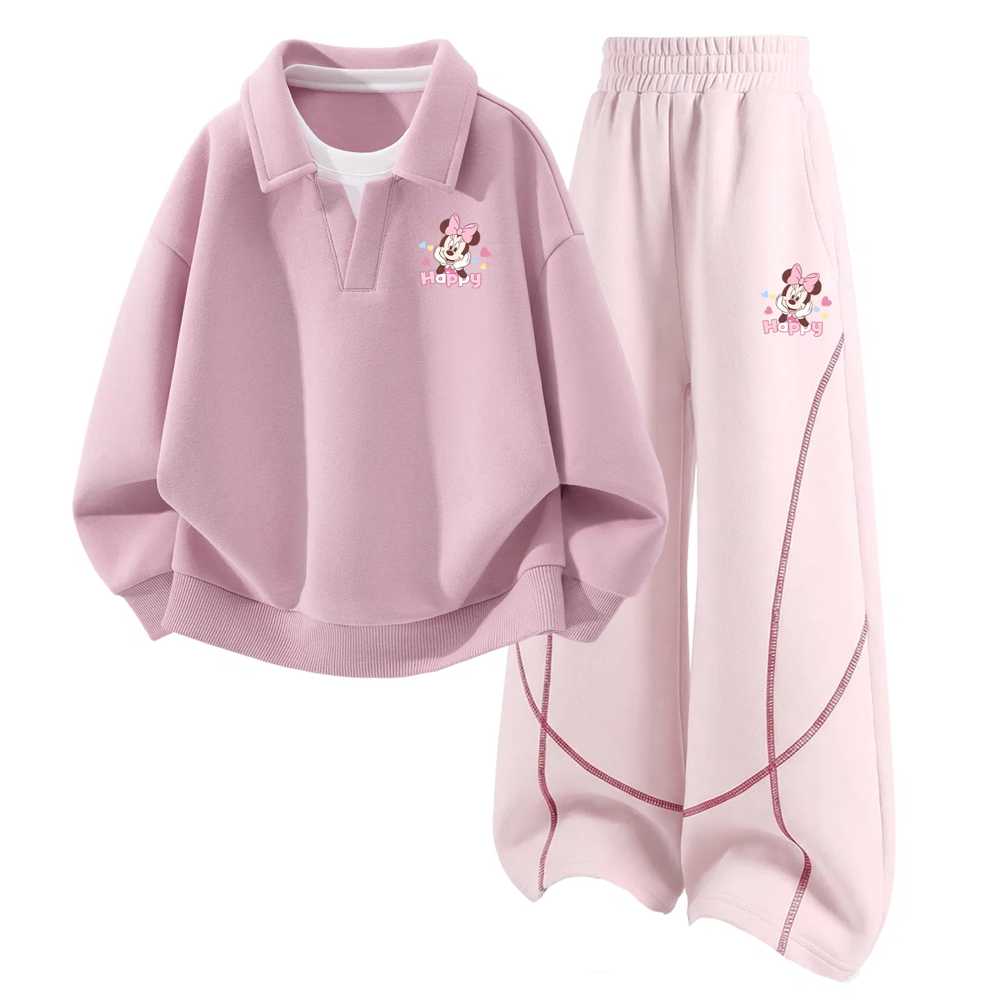 Детский спортивный комплект с поло-воротником Disney Dian Donut Nini K Joy Lan Pink + Dian Donut Nini K Cherry Blossom Pink, Dian Donut Nini K Joy Lan Pink+Dian Donut Nini K Cherry Blossom Pink — фото 4
