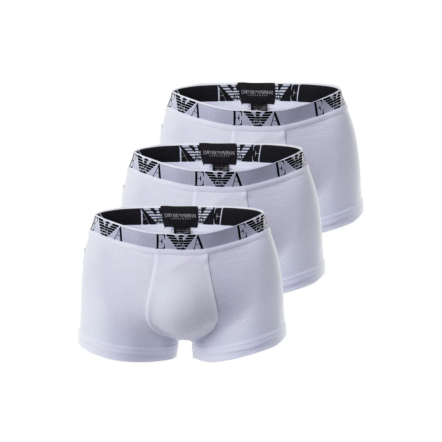 Мужские боксеры из стрейч-хлопка Emporio Armani, White