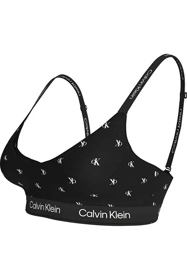 Женский спортивный бюстгальтер с v-образным вырезом Calvin Klein, Black — фото 4