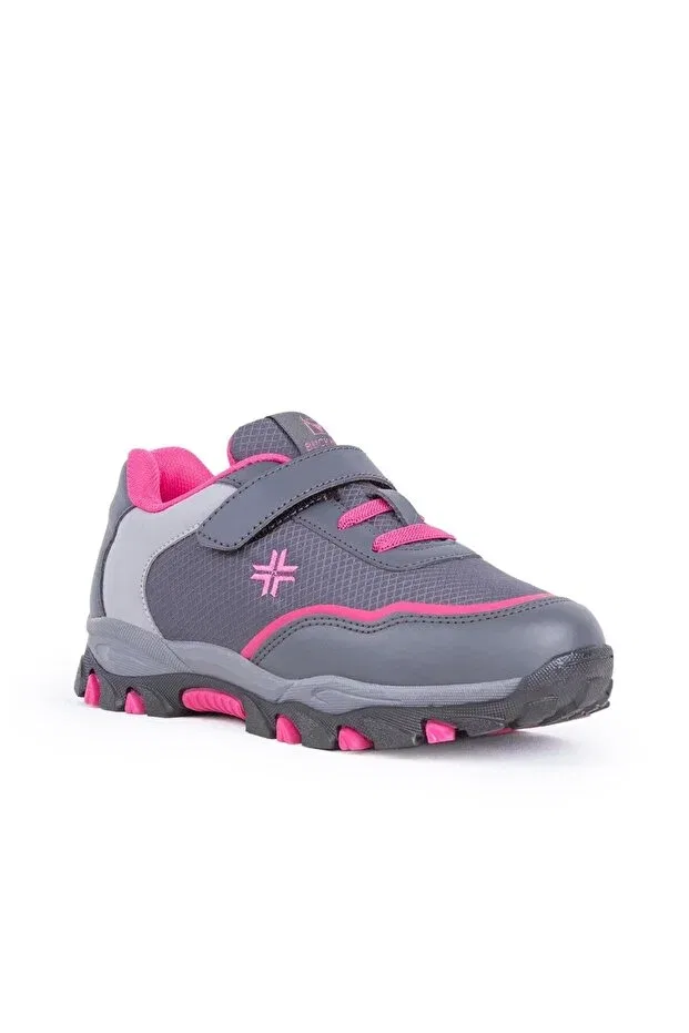 Детские повседневные туфли на липучке Benny buck4260 Buckhead, Gray Fuchsia