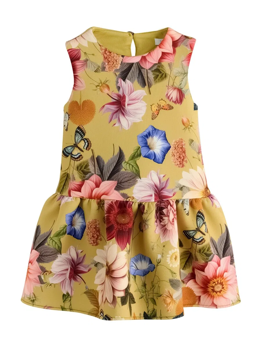 Платье Next Dress 'Scuba' горчичного цвета