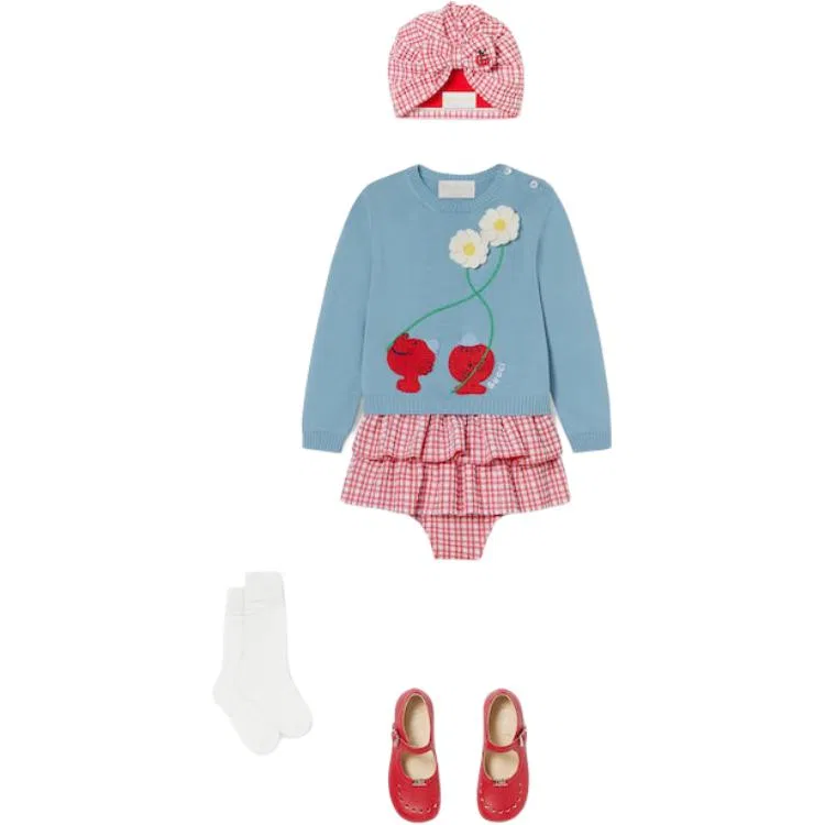 Свитер с круглым вырезом, GUCCI, Light Blue — фото 3