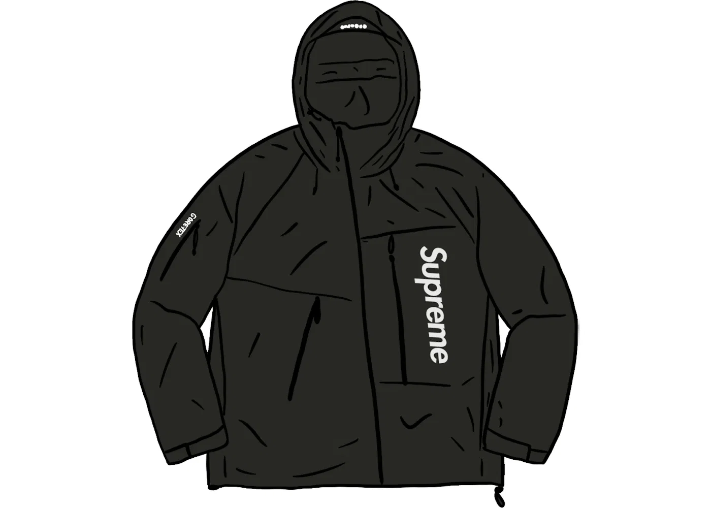 Мужская куртка-мембрана GORE-TEX Paclite Supreme, Black