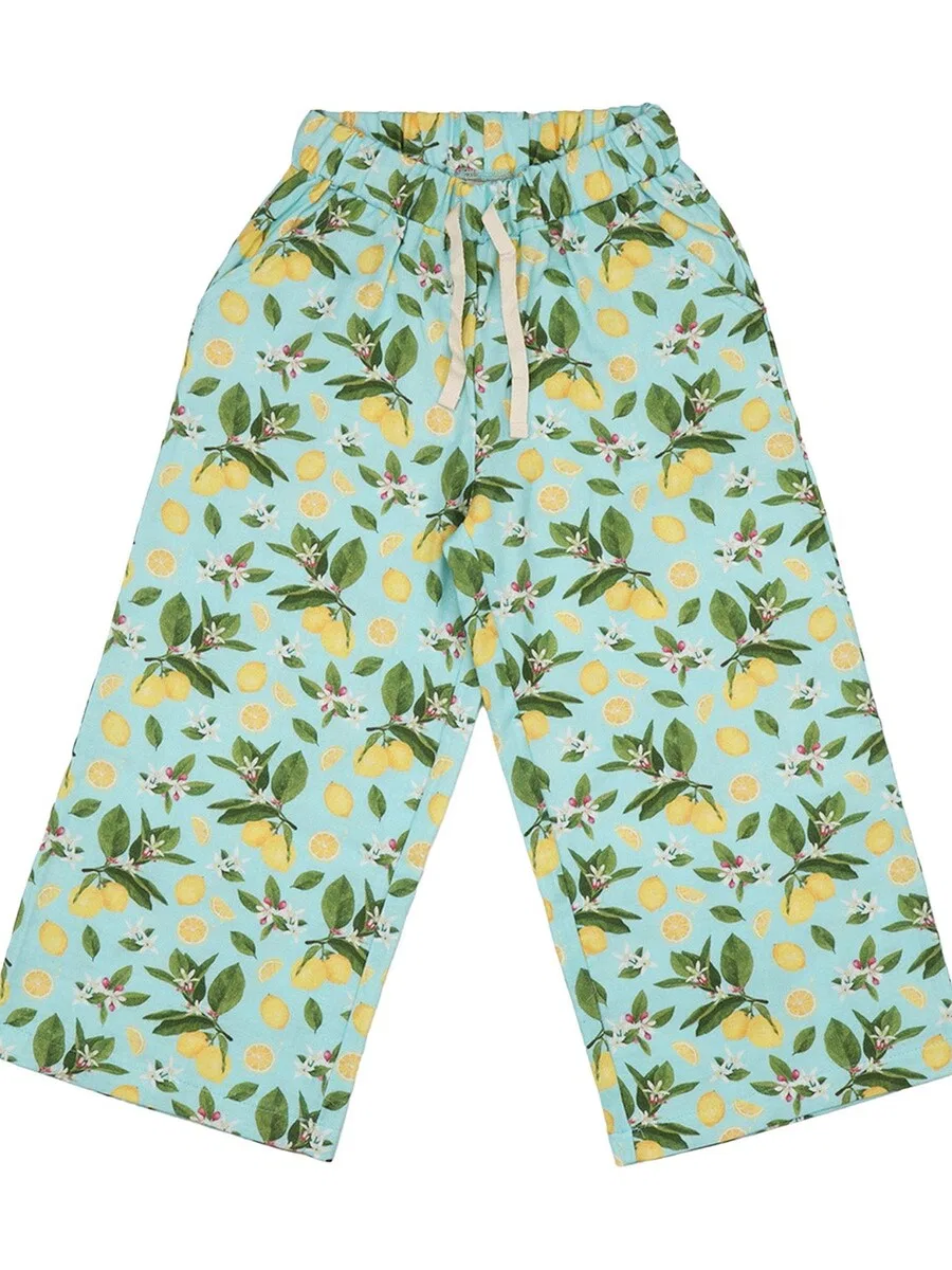 Брюки Walkiddy Regular Pants 'Walkiddy - Citrus Bloom Pants' зеленого цвета