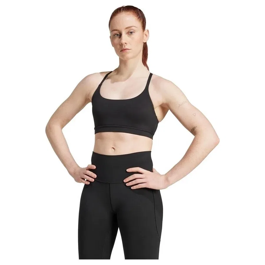 Женский спортивный бюстгальтер ALL ME LS adidas, Черный — фото 4