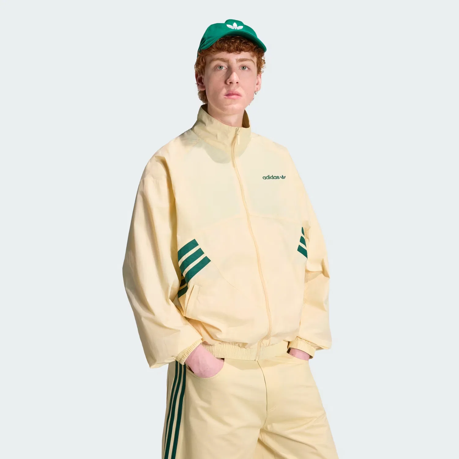 Мужская олимпийка свободного кроя Munich 93 Tracktop Adidas Originals, теплый ванильный