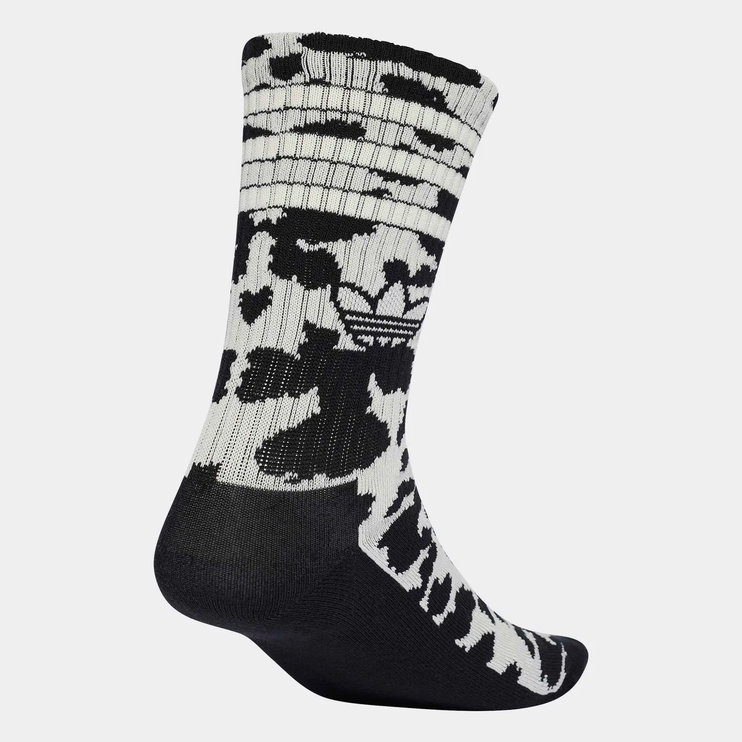 Женские спортивные носки с анималистичным принтом Adidas Originals, Off White/Black — фото 2