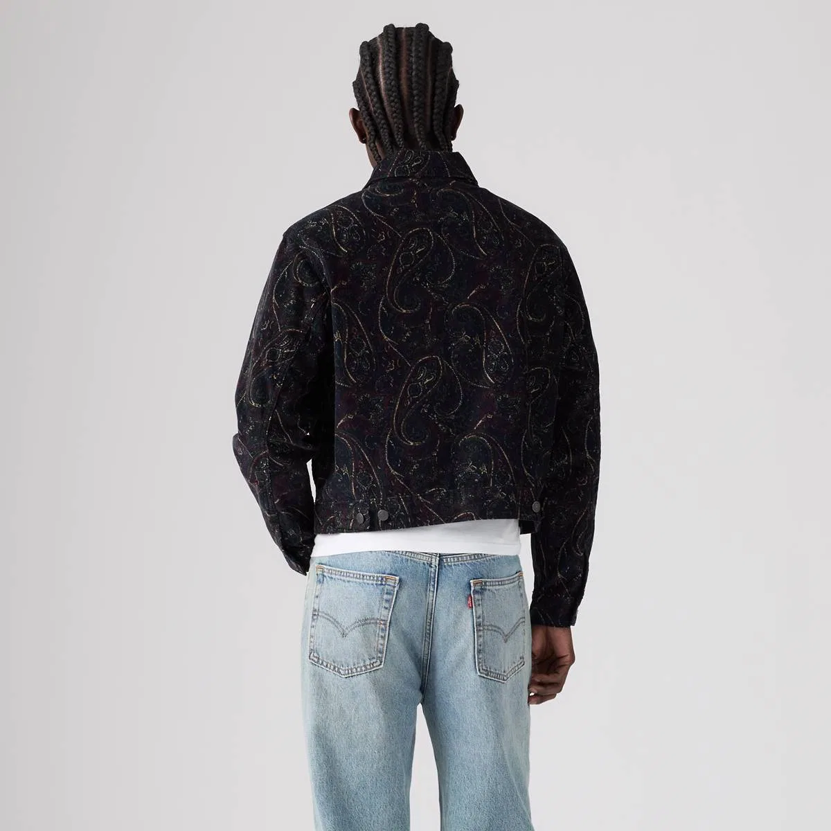 Вельветовая куртка станции Эмбаркадеро Levi's, Aymar Paisley Nightfall Navy - Blue — фото 4
