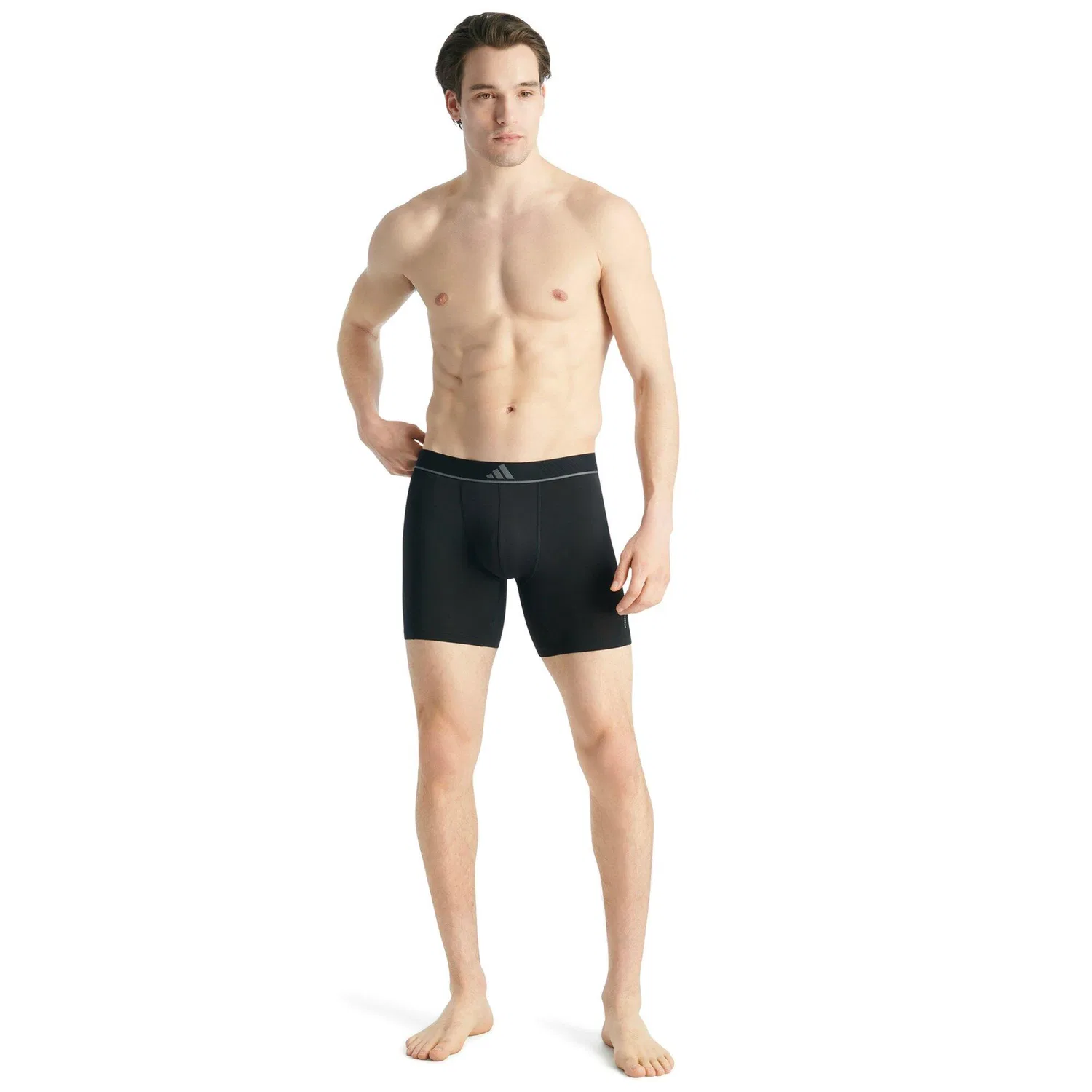 Мужские боксеры из микрофлиса Active Micro Flex Eco, 6 штук, Adidas, Черный — фото 2