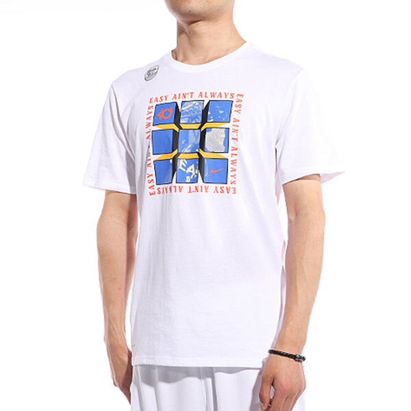 Футболка dri fit kd durant printing quick dry short sleeve white Nike, белый — фото 3