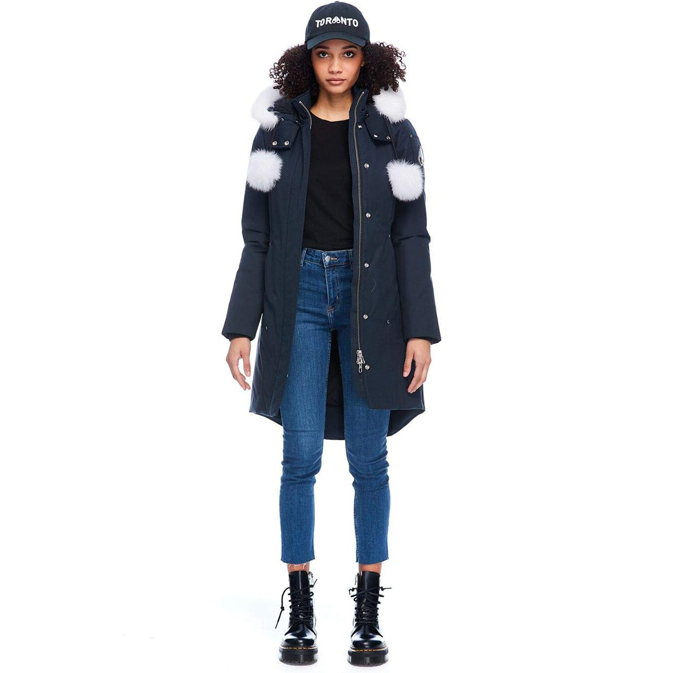 

Парка Moose Knuckles Stirling Shearling Neoshear, темно-синий