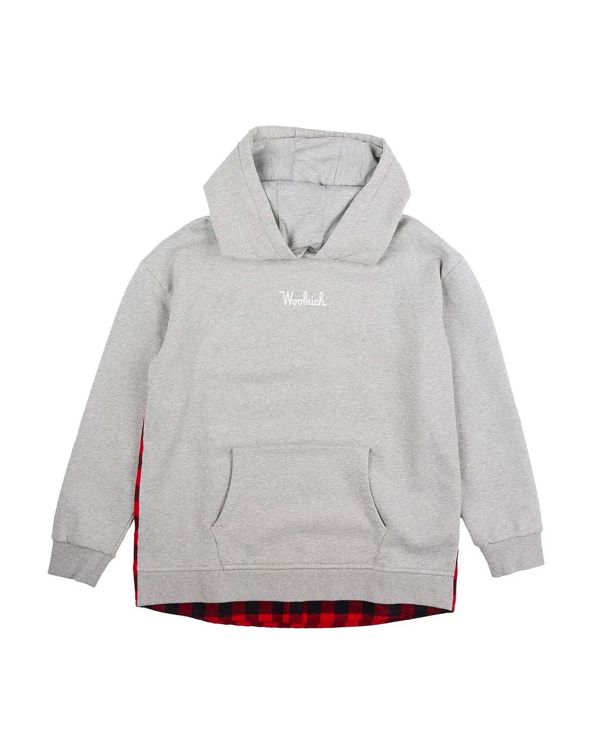 Детский свитшот для мальчиков с капюшоном Woolrich, светло-серый