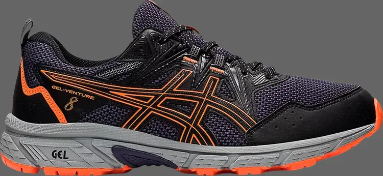 

Кроссовки gel venture 8 'black shocking orange' Asics, черный