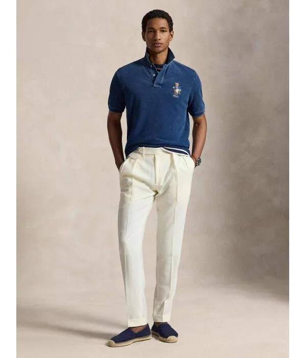 Мужское поло классического кроя Polo Ralph Lauren, Blu Marino — фото 2