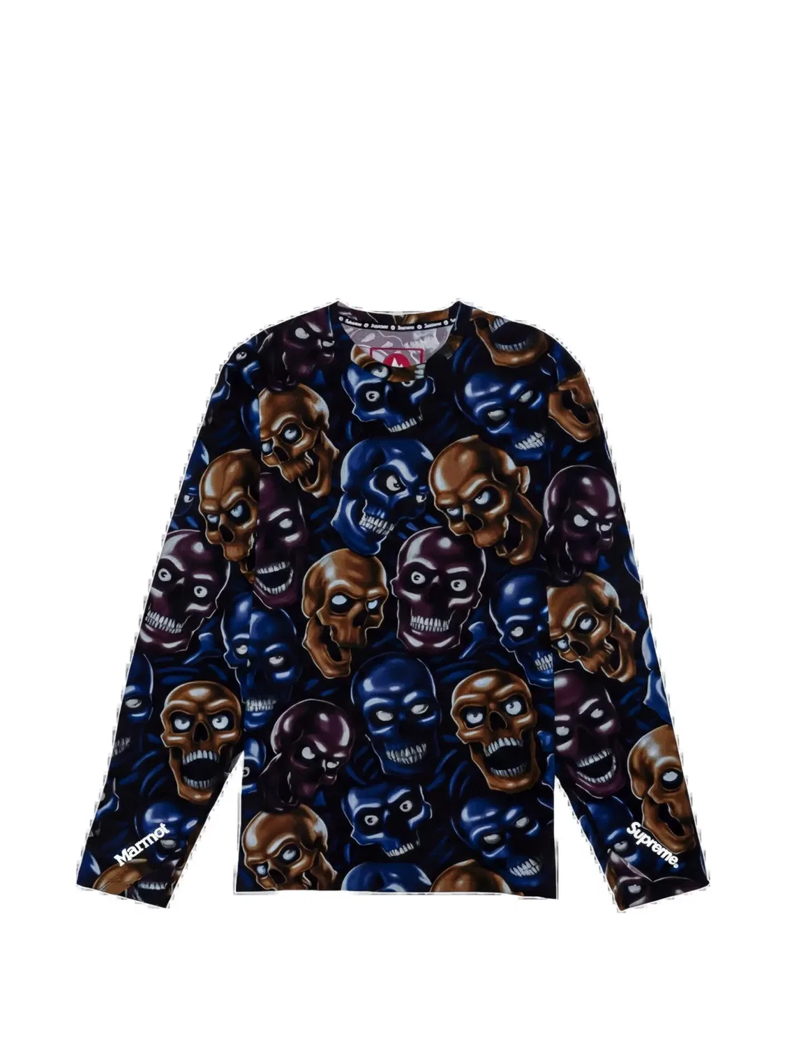 Футболка с длинными рукавами Marmot, базовый слой одежды Supreme, черный