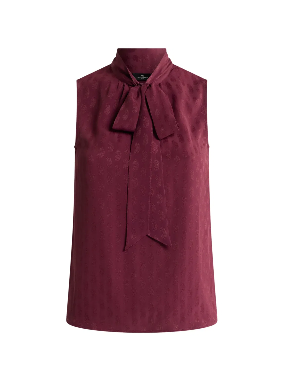 ETRO Красный шелковый жаккардовый топ