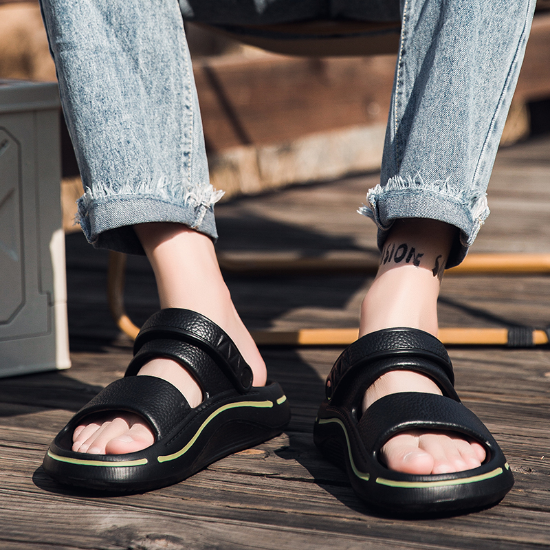 CariteSport Пляжные сандалии мужские черно-зеленые, цвет Black Green — фото 4