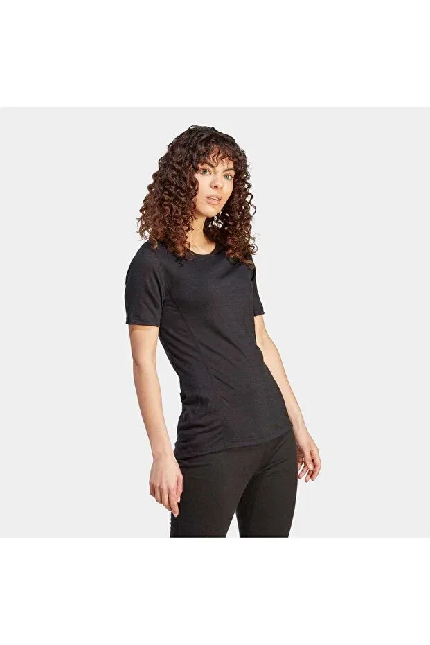 Женская футболка базовое хлопковое Xperior merino 150 baselayer Adidas, Black — фото 3
