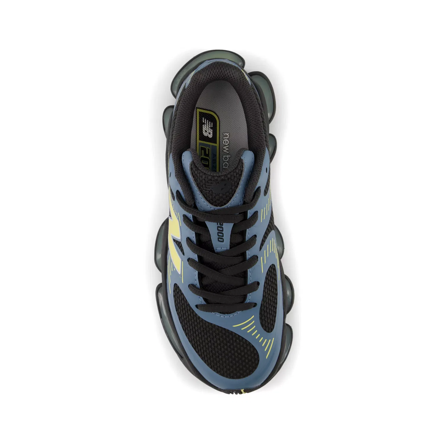 Детские кроссовки с шнуровкой 2000 Lace New Balance, Faded Black With Zinc Blue And Dawn Glow — фото 4