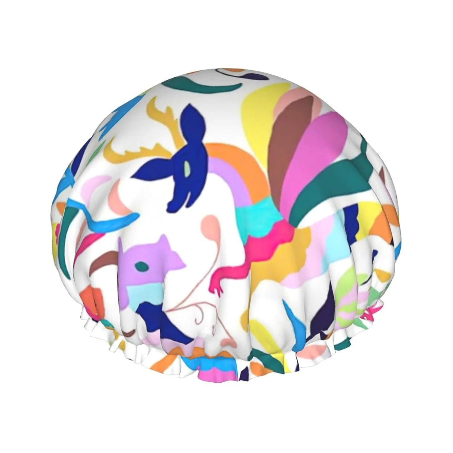 Шапочка для душа Otomi Animal, Yiyilong, двойной слой, водонепроницаемая, эластичная, многоразовая, Schwarz