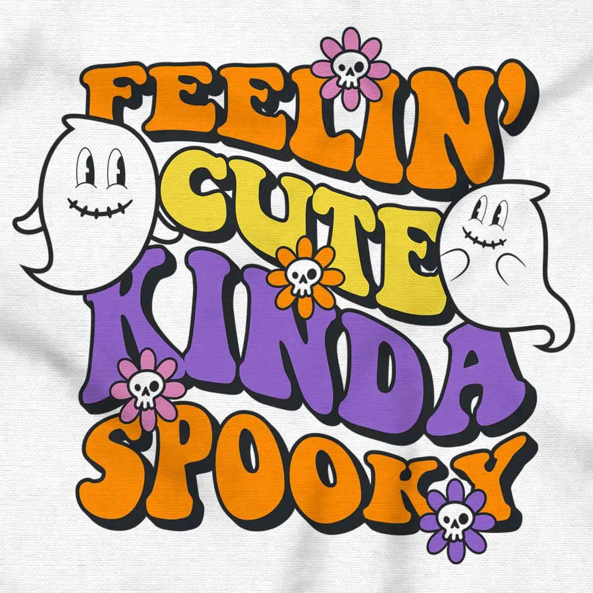 Детское боди с коротким рукавом Halloween Feelin Cute Kinda Ghostly Brisco Brands, White — фото 2