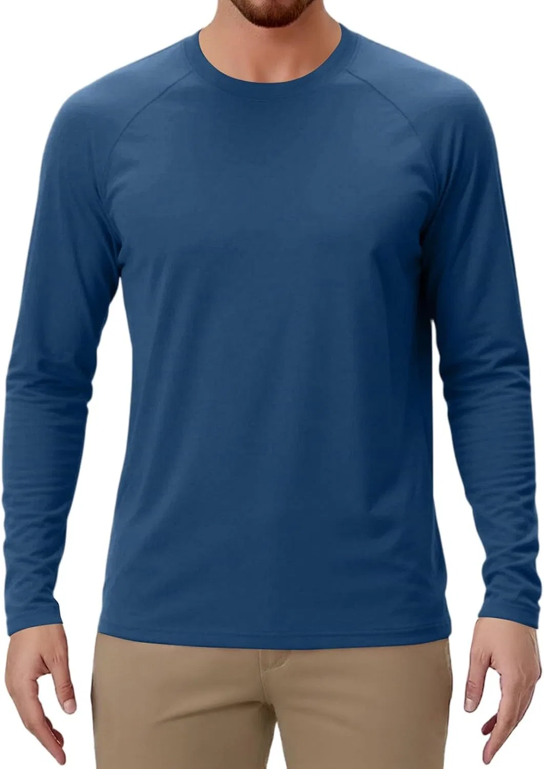 Мужская футболка с длинным рукавом OMING, Blue