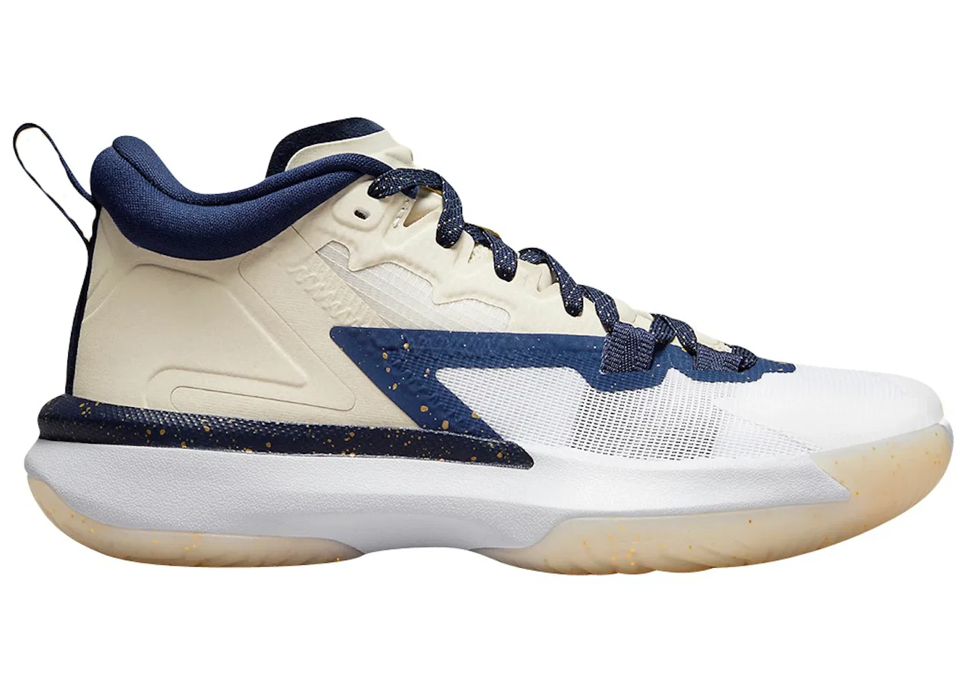 Детские кроссовки для мальчиков с логотипом Jordan 1 Zion Jordan, White/Cream-Navy