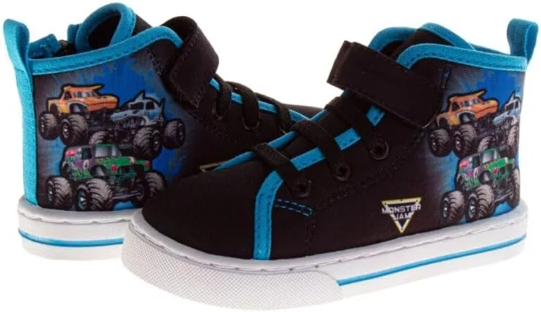 Детские кроссовки для мальчиков с принтом Monster Jam Josmo, Blue Black — фото 4