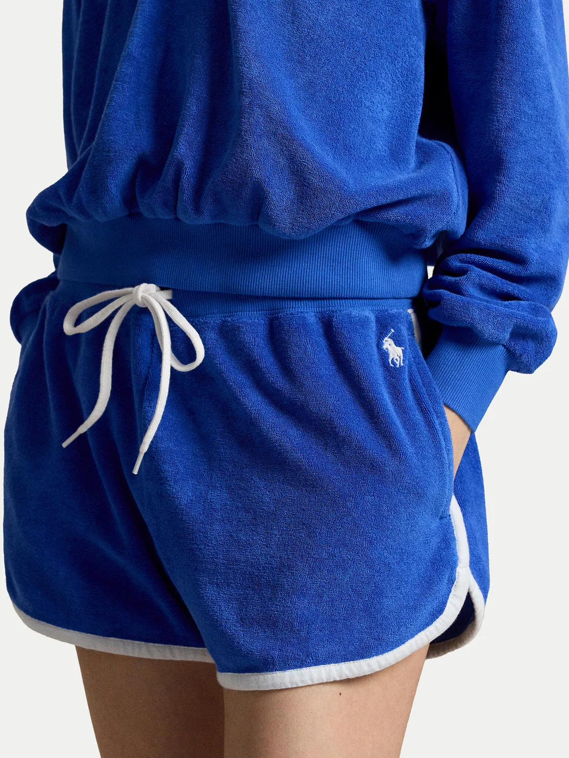 Женские спортивные шорты свободного кроя Polo Ralph Lauren, синий — фото 4