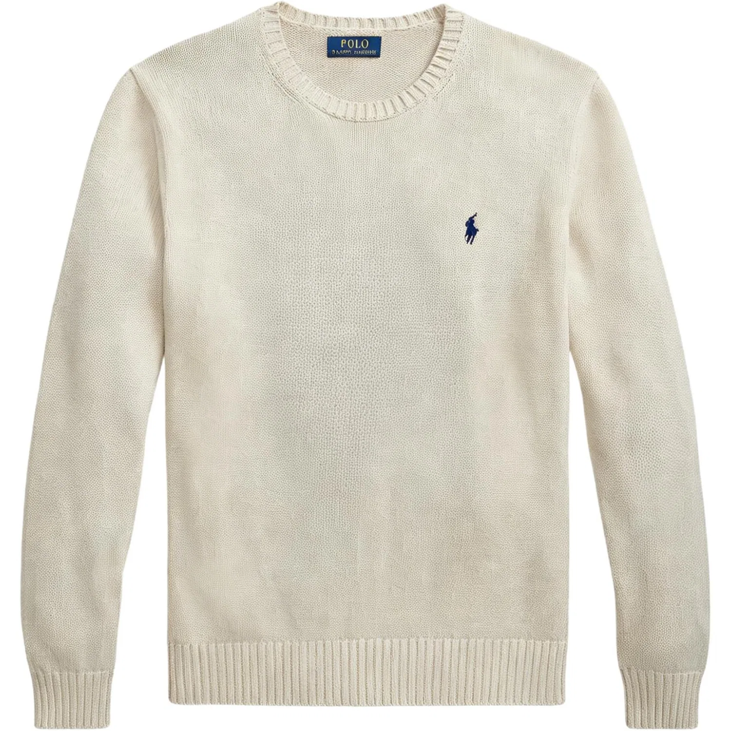 Трикотаж мужской бежевый джемпер с круглым вырезом, Polo Ralph Lauren