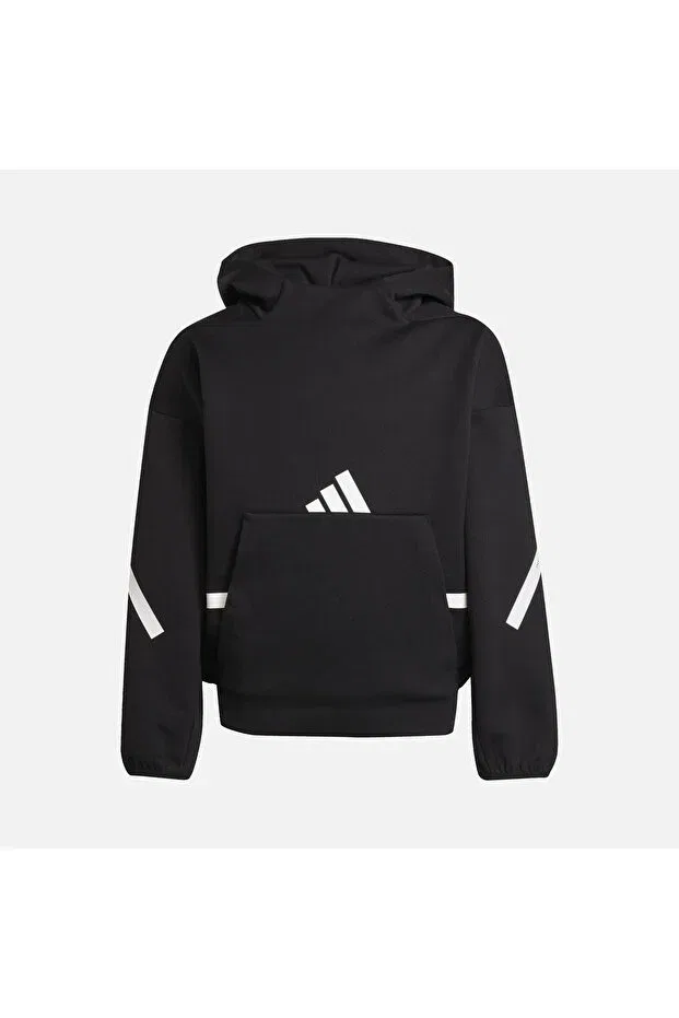 Детское худи спортивная с принтом Adidas, Black/White