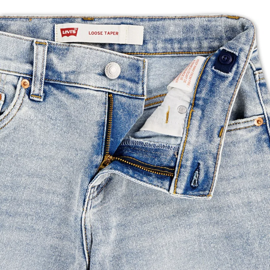 Детские джинсы свободного кроя серого цвета Levi'S Kids — фото 4