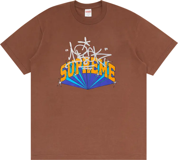 

Футболка Supreme x IRAK Arc Tee 'Brown', коричневый