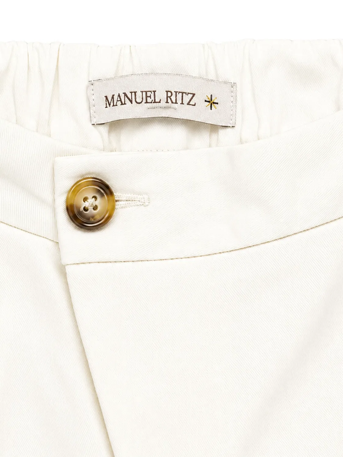 Брюки со смещенной застежкой Manuel Ritz Kids, белый — фото 3