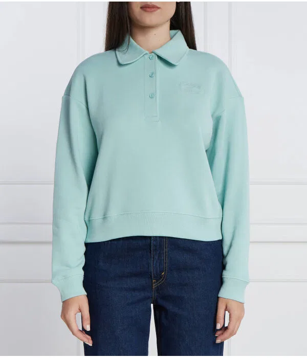 Поло Lacoste Menta с длинным рукавом