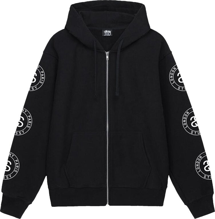 

Худи Stussy Seal Zip Hoodie 'Black', черный