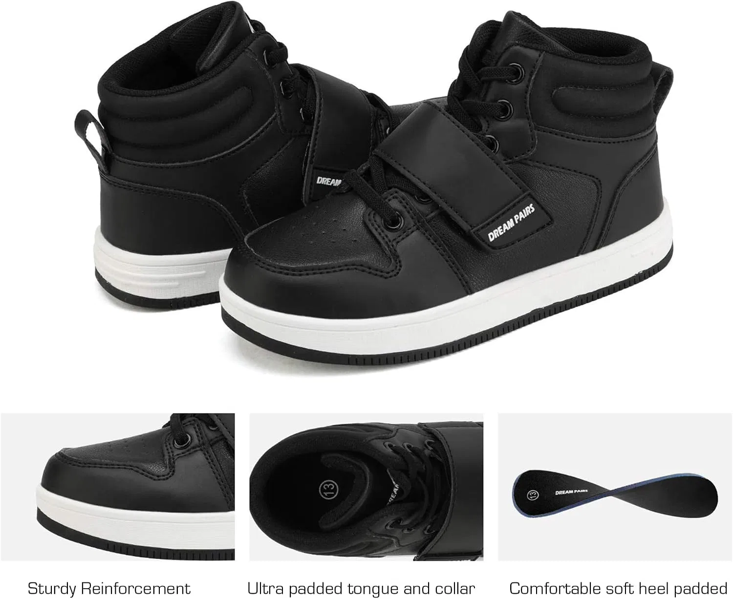 Детские кроссовки высокие LilLegends Skyhigh DREAM PAIRS, Black — фото 4