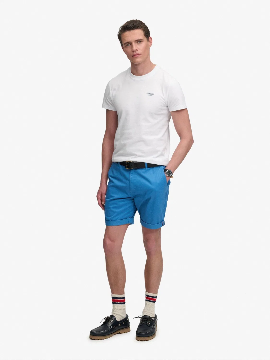 Шорты чинос, Regular Fit Superdry Cali Blue, синий