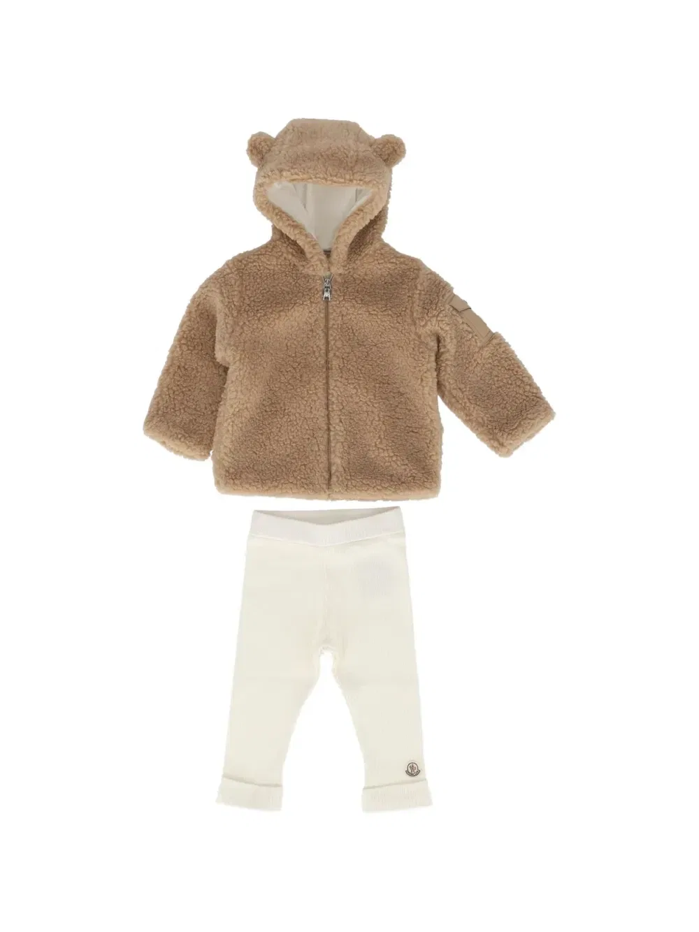 Спортивный костюм с ушками Moncler Enfant, белый